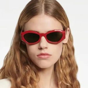 SALE! NEW Dior DIORSIGNATURE B1U 35C0 Shiny Red Green Women Sunglasses